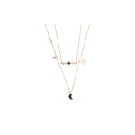 Swarovski Symbolica Seeria 2-in-1 Salap&auml;rane Kuuvalgus Imitatsioonkristall Kahekihiline Kaelakee Naiste kaelakee Must 5273290 Box (Random Color)