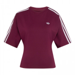 Adidas Originals Adilenium 5.0 Slim Kolme triibuga liibuv &uuml;mmarguse kaelusega spordis&auml;rk l&uuml;hikeste varrukatega Naiste topid KY5092 XS