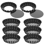 8 tk Mini Tordivormi K&uuml;psetusvormi Komplekt K&otilde;rgekvaliteedilisest S&uuml;sinikterasest Tordivormid Tordile K&uuml;psistele Pudingule &Scaron;okolaadile P&auml;rastl&otilde;unaks gray