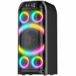 Bluetooth-k&otilde;lar, 160 W tippv&otilde;imsusega vali stereoheli s&uuml;gava bassiga juhtmevaba boombox subwooferiga TWS-i sidumine d&uuml;naamiline LED-valgustus must