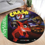 Crash Bandicoot Tr&uuml;kitud &Uuml;mmargune Vaip M&auml;ngutoa Dekooriks Action Pass M&auml;ng Magamistoa Ringikujuline Vaip P&otilde;himatt Poisi Toa M&auml;nguvaibad Diameter 100cm