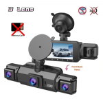 Autode Kriipsukaamera 4 kanaliga Must Kast WiFi S&otilde;idukaamera FHD 1080P &Ouml;ine N&auml;gemine Korduv Salvestamine Autotarvikud 3 Lens