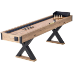 9 jalga Shuffleboardi laud 2-&uuml;hes Shuffleboardi ja Bowlingu kombom&auml;ngude komplekt