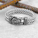 Populaarne roostevabast terasest loomade madu k&auml;ev&otilde;ru noorte retromood meeste p&otilde;hjamaade amulett Street End Snake k&auml;ev&otilde;ru Unisex 21cm gray