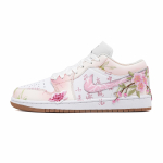 Jordan Air Jordan 1 Virsikupuu Tants Kulumiskindel Madal Kael Vintage Korvpallijalatsid Naiste Roosa Valge 553558-146(Team1310-) 41