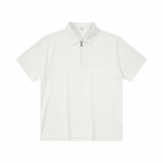 Meeste polo s&auml;rgid Pol&uuml;ester Puuvill T&otilde;mblukuga &Uuml;hev&auml;rvilised L&uuml;hikeste varrukatega T-s&auml;rk Suvine Lahtine Vabaaja Topid Klassikaline Retro S&auml;rk M valge