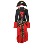 Naiste suuremate suuruste piraadikost&uuml;&uuml;m, S-3XL - Euroopa ja Ameerika stiil, Seksikas Halloweeni Cosplay riietus XXL black