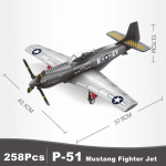 S&otilde;jaline USA P-51 Mustang H&auml;vitatud Lennukid Mudel Ehitusklotsid Tehnilised Lennukid Lennuk MOC Relvade Klotsid M&auml;nguasjad T&auml;iskasvanutele Kingitused