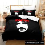 Frank Zappa Poiste Magamistuba Voodikate &Uuml;he Twin T&auml;is Queen King Suurus T&auml;iskasvanu 3D Voodipesu Komplekt 2024 Tekikott Padjap&uuml;&uuml;r 135x200cm black