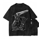 Berserk Guts Prinditud T-s&auml;rk Meestele Naistele Retro Pesemata T-s&auml;rgid &Uuml;lem&otilde;&otilde;duline Puuvillane T-s&auml;rk L&uuml;hikeste Varrukatega R&otilde;ivad Harajuku Meeste T-s&auml;rk S