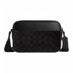 COACH Graham GRAHAM 23 Logo Reguleeritav &Otilde;larihm Kunstnahast ja Vasikanahast &Otilde;la-Crossbody Kott Keskmine Meeste Must must