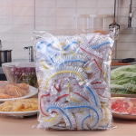 100 tk Toidukile Katted PE Kile Elastne Kaussikaas &Uuml;hekordselt Kasutatav & Turvaline Hoia Toit V&auml;rske & Maitsev Ideaalne K&ouml;&ouml;gi P&otilde;hitarve 100PCS
