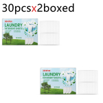 30 TK Pesuvahendilehed Lihtsalt Lahustuvad Pesutabletid Tugeva S&uuml;gavpuhastusega Pesuseep Pesumasina jaoks 30pcsx2boxed white