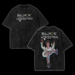 BoJack Horseman Vintage T-s&auml;rk, T&auml;iskasvanute Animatsiooni Graafiline T-s&auml;rk, Multikate Dou S mitmev&auml;rviline