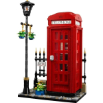 Uus punane Londoni telefonikabiin &Uuml;hilduvad 21347 ehitusklotsid Tellised Klassikaline Briti s&uuml;mbol Valgustusega M&auml;nguasjad T&auml;iskasvanutele Lastele Kingitus red