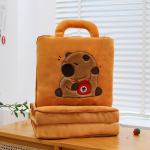 Kapibaara 2-&uuml;hes kokkupandav padi & tekk 35cm (Blanket 100x160cm) orange