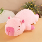 60&ndash;100 cm Kawaii koomiksite hiiglaslik riba kapibara pl&uuml;&uuml;s nukupadi, lamav pruun oranžid tiivad, loominguline kapibara pl&uuml;&uuml;sm&auml;nguasi kodukaunistus 38cm