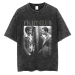 Paper Street Fight Club Vintage Pesitud T-s&auml;rgid Meeste Mood 100% Puuvill L&uuml;hikeste Varrukatega T-s&auml;rk Klassikalised Gooti R&otilde;ivad T-s&auml;rgid M black