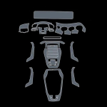 L&auml;bipaistev TPU v&auml;rvikaitsekile Mercedes Benz CLA 35 45 AMG C118 2020-2022 keskkonsoolile Full Set A must