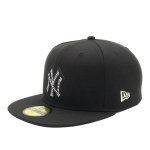 New Era 59FIFTY Kivistusega MLB ONSPOTZ Eksklusiivne NY Suurus 7 59Fifty Kivistusega Logo MLB New York Yankees M&uuml;ts, Must, 3/4, black