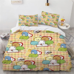 Jaapani Multifilm Sumikko Gurashi Anime Voodipesukomplekt Kawaii Armas Sumikkogurashis Tekikott Tekikate Padjap&uuml;&uuml;r Queen King 135cmx200cm