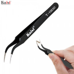 Musta k&uuml;&uuml;narnuki antistaatilised &uuml;lit&auml;psed pintsetid tehaset&ouml;&ouml;stusele