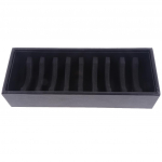 10 pesaga PU-nahast PVC-kaardi sisestus ehete k&auml;ev&otilde;ru k&auml;ev&otilde;ru jaoks, must 24x9x5cm must