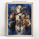 Teemantmaali hunt 5D DIY teemanttikandid mosaiik loomakaru pilt 20X30CM