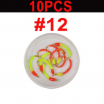 10 TK nr 12 Oranž ja kollane k&auml;rbsega n&uuml;mf Siig Forellip&uuml;&uuml;gi k&auml;rbsed