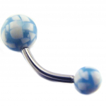 Les Tr&eacute;sors De Lily [E6747] - Body Piercing Boule 'Tecno' Bleu sinine