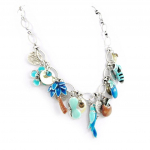 NOA [H2410] &ndash; disainerkaelakee &bdquo;Sous Les Tropiques&rdquo;, t&uuml;rkiispruun t&uuml;rkiissinine