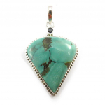 Les Tr&eacute;sors De Lily [J5440] - Pendentif Argent 'Hatari' turquoise t&uuml;rkiissinine
