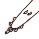 Les Tr&eacute;sors De Lily [K7255] - Parure cr&eacute;ateur 'Sissi' rouge punane