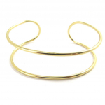 Les Tr&eacute;sors De Lily [M6189] - Bracelet Plaqu&eacute; Or 'Chor&eacute;graphie' dor&eacute; - 23 mm kuld