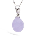 Les Tr&eacute;sors De Lily [N4031] - Pendentif Argent 'Linda' lavande argent&eacute; (rhodi&eacute;) - 13x8 mm h&otilde;be