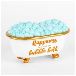 Les Tr&eacute;sors De Lily [Q6494] &ndash; Disainer hoiup&otilde;rsas  &Otilde;nn on pikk kuum mullivann  sinine valge kuld - 15x8. 5x8 cm sinine