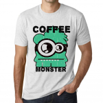 Meeste vintage tees&auml;rk Graafiline T-s&auml;rk Coffee Monster Vintage White XS anti-flash valge v&auml;rv
