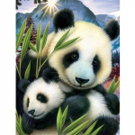 T&auml;ielik 5D Teemantmaal Ema Armastus Panda Tikand Ristpistes Kodukaunistus K&auml;sitsi valmistatud kingitus 25x30cm