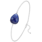 Les Tr&eacute;sors De Lily [R1037] - K&auml;sit&ouml;&ouml;na valmistatud h&otilde;bedast k&auml;ev&otilde;ru  Mineralia  lapis lazuli h&otilde;be - 18x14 mm sinine