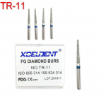 10 tk Hambalabori Teemant Burs Drill Poleerimine Siluv valgendav Keskmine FG 1,6 mm K&otilde;rge K&auml;siinstrument TR-11