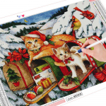 Full Drill Teemantmaaling Kassi ristpistes Uus saabumine Teemanttikandid Loomade Talvine Rhinestone komplekt J&otilde;ulukingitus Full Round 20X30CM