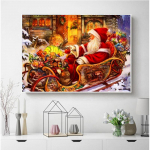 5D Teemantmaali Loom T&auml;isruudukujuline Teemanttikandid Ristpistes Talvine DIY Mosaiik Pilt Kodukaunistus Full Round (20X30CM)