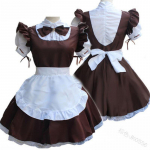 Scione naiste naiste cosplay kost&uuml;&uuml;m, suur suurus S-5XL nukukrae Retro neiu kleit Armas prantsuse teenija riietus XXXL pruun