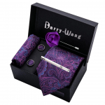 Ametlik lips meestele Paisley Flower siidist lipsuklamber taskur&auml;tik Mansetin&ouml;&ouml;bid Boutonniere kinkekarbiga