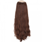 Pikk laineline Culry U-kujuline parukas naistele 27-tolline U-osaline parukas, pikk must pruun poolparukad kuumakindlad s&uuml;nteetilised v&otilde;ltsjuuksed