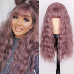 LISI HAIR Deep Wave purpurpunane parukas tukkidega S&uuml;nteetilised juukseparukad koos tukuga Parukas Violetse v&auml;rvi kuumakindlad parukad 24  Cosplay