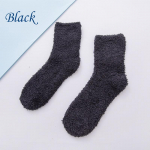 Candy Color Sokid Soojad Sokid Palussokid Naiste sokid Korallifliis S&auml;&auml;re keskosa sokid Naiste sokid must