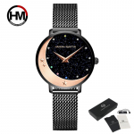 Luksuslik naiste k&auml;ekell Quartz Movement k&auml;ekell Moon Stars naistele m&otilde;eldud &ouml;ised v&auml;lkkellad