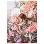 5D DIY teemantmaal Kaks v&auml;ikest t&uuml;drukut ristpistes komplekt Mosaiik Teemanttikandid Roos T&auml;is&uuml;mmargune/ruudukujuline puur Kodukaunistus Round 20x30cm