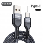 Essageri USB-t&uuml;&uuml;pi C-kaabel Samsung Xiaomi mi 3A kiirlaadimise USB-C-kaabli jaoks mobiiltelefoni laadija USB-t&uuml;&uuml;pi C-kaabli andmesidekaabel 3 m 0.5m must
